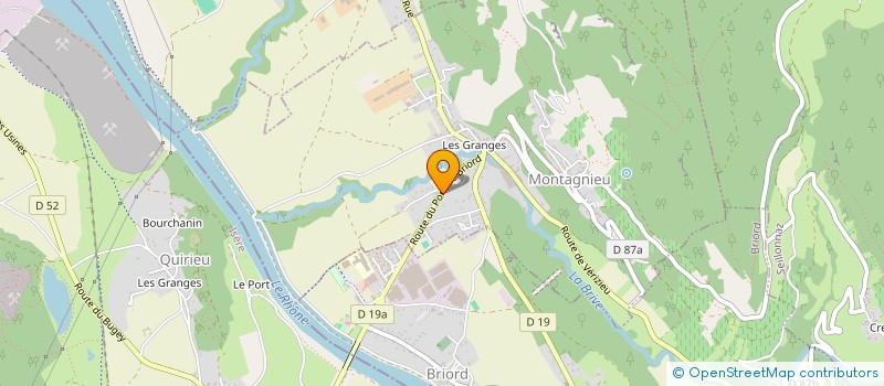 localisation de l'entreprise BP PLATRERIE à MONTAGNIEU