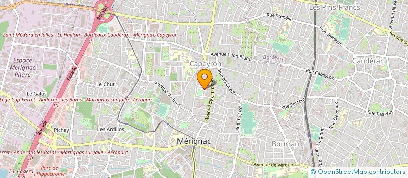 localisation de l'entreprise BP PLOMBERIE  MERIGNAC