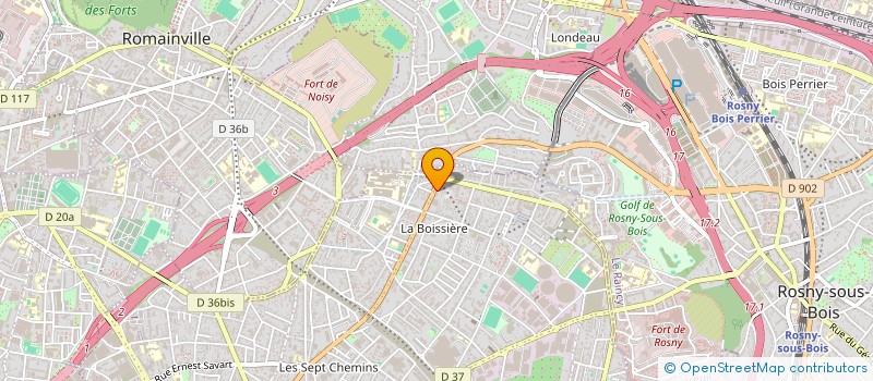 localisation de l'entreprise BP RENOV à ROSNY-SOUS-BOIS