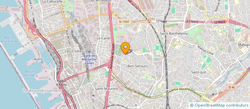 localisation de l'entreprise BP SANIT' à AUBAGNE