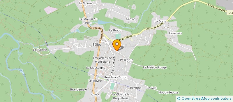 localisation de l'entreprise BP2C  BELIN-BELIET