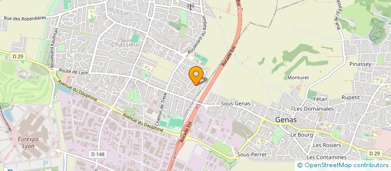 localisation de l'entreprise BP2R  IRIGNY