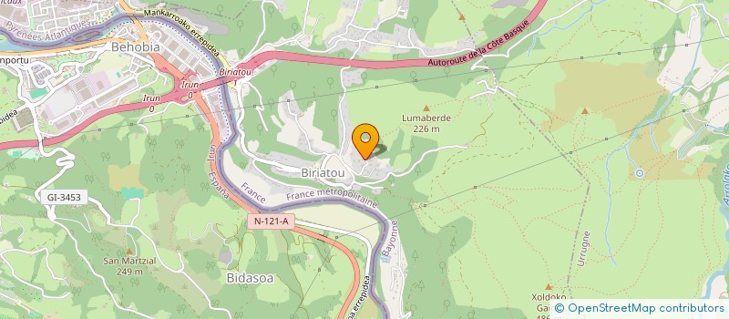 localisation de l'entreprise BPA à HENDAYE