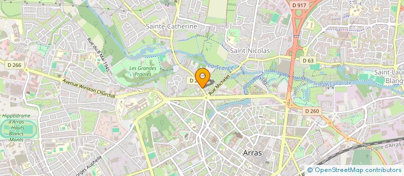 localisation de l'entreprise BPA IMMO à ARRAS