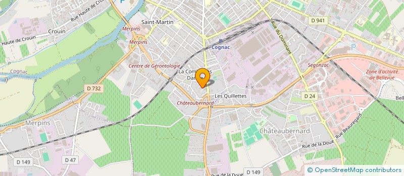 localisation de l'entreprise BPCM EVOLUTION à CHATEAUBERNARD