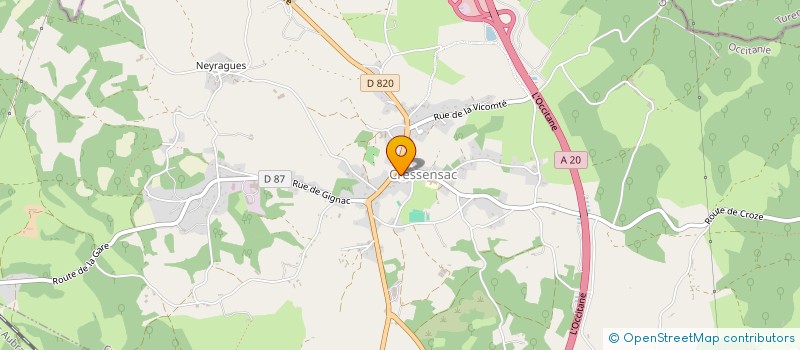 localisation de l'entreprise BPCMCONSTRUCTION  CRESSENSAC-SARRAZAC