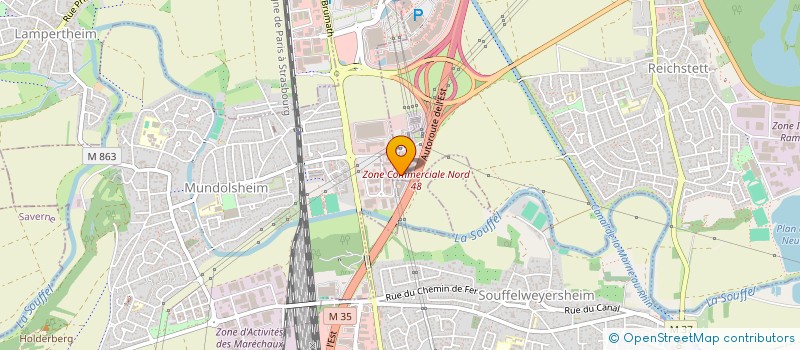 localisation de l'entreprise BPF  REICHSTETT