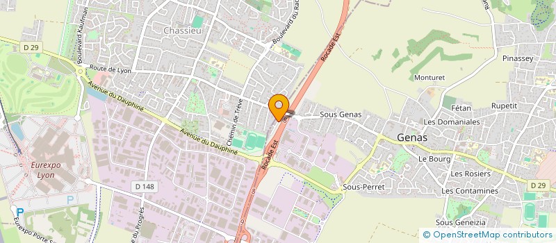 localisation de l'entreprise BPF  GENAS