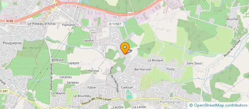 localisation de l'entreprise BPF IMMOBILIER  POMPIGNAC