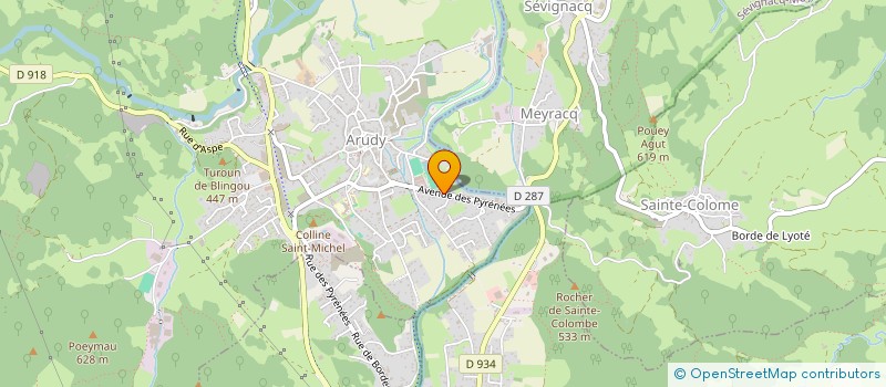 localisation de l'entreprise BPJD  ARUDY