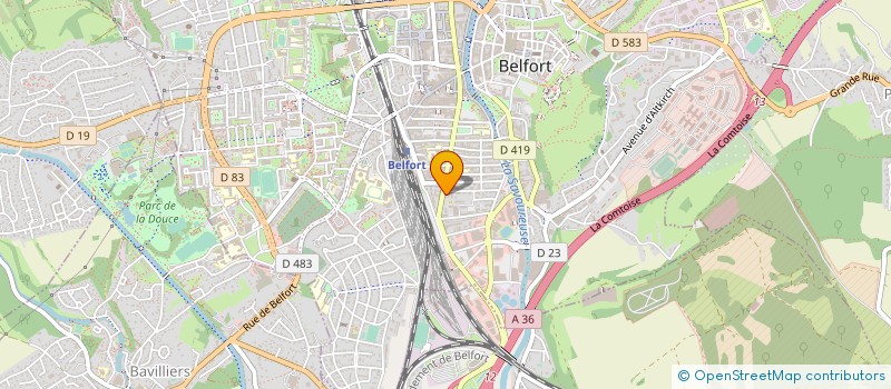 localisation de l'entreprise BPJE  BELFORT