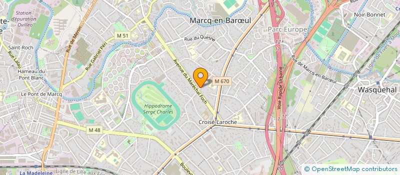 localisation de l'entreprise BPLH IMMO à MARCQ-EN-BARŒUL