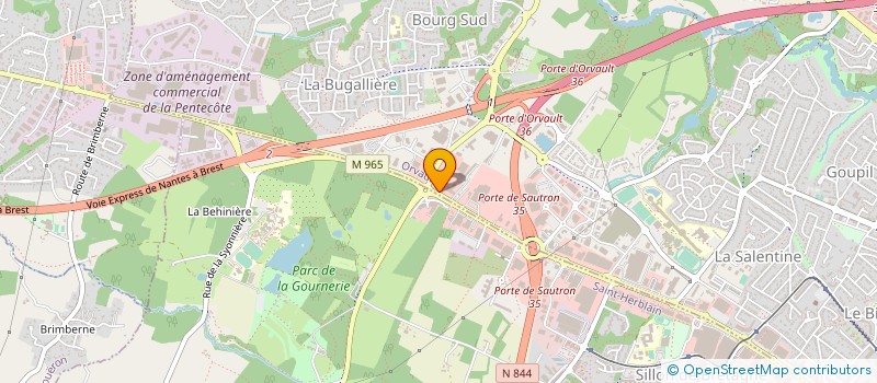 localisation de l'entreprise BPM MOTORBIKE à ORVAULT