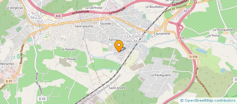 localisation de l'entreprise BPMV  LE CANNET-DES-MAURES