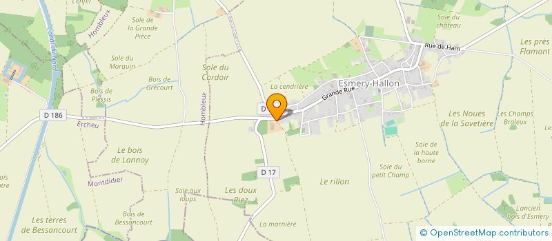 localisation de l'entreprise BPOULTRY à ESMERY-HALLON
