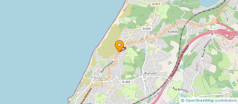 localisation de l'entreprise BR BIDART à BIDART