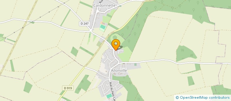 localisation de l'entreprise BR BOIS à ALLONVILLE