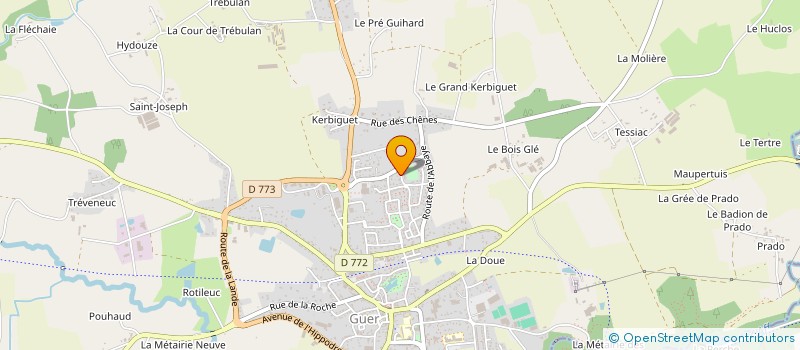 localisation de l'entreprise BR CARRELAGE  GUER