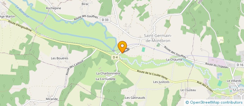 localisation de l'entreprise BR IMMO à SAINT-GERMAIN-DE-MONTBRON