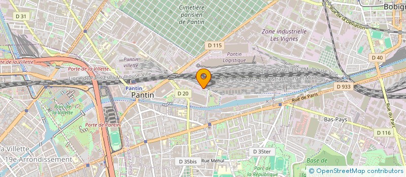 localisation de l'entreprise BR . PRODUCTIONS  PANTIN