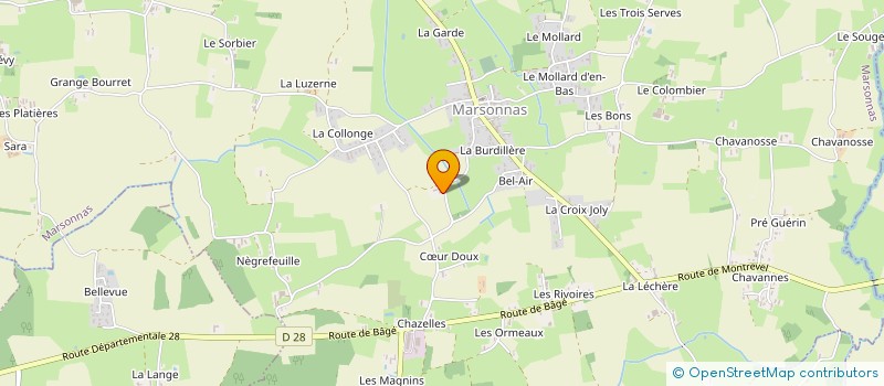 localisation de l'entreprise BR TAXI  MARSONNAS