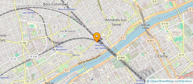localisation de l'entreprise BR2A à ASNIERES-SUR-SEINE