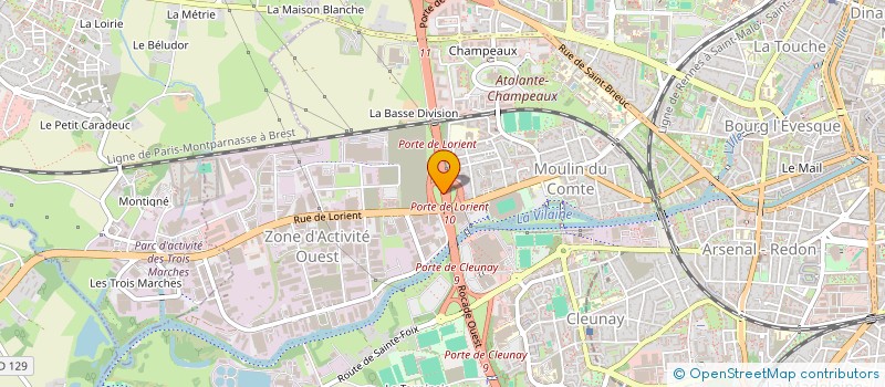 localisation de l'entreprise BRA  RENNES