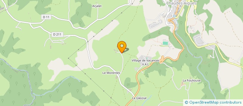 localisation de l'entreprise BRACO à CHAUDES-AIGUES