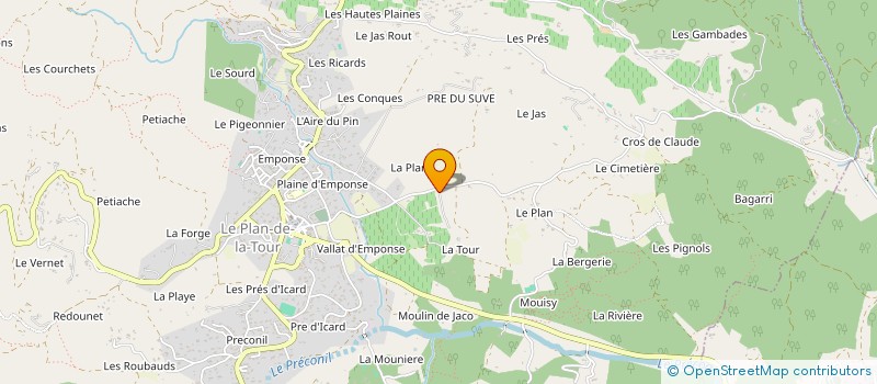 localisation de l'entreprise BRAD  LE PLAN-DE-LA-TOUR