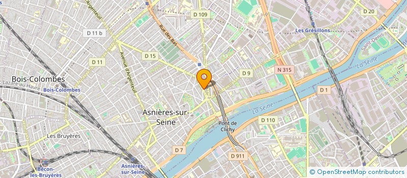 localisation de l'entreprise BRADIMEX 92 à ASNIERES-SUR-SEINE