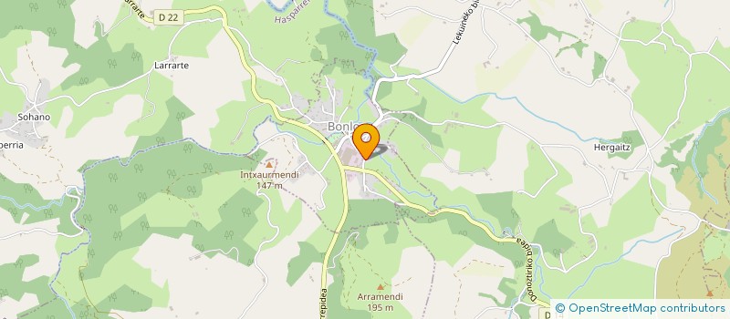 localisation de l'entreprise BRAGARD HIRIBARREN  BONLOC