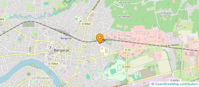 localisation de l'entreprise BRAGEIRAC TAMBORNET CLUB à BERGERAC