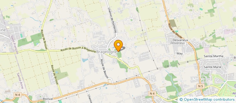 localisation de l'entreprise BRAGELOGNE AUTO SERVICE  SAINT-FRANCOIS