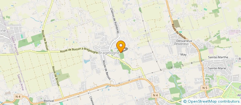 localisation de l'entreprise BRAGELOGNE FERRONNERIE SOUDURE MAINTENANCE  SAINT-FRANCOIS