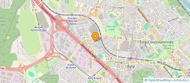 localisation de l'entreprise BRAHMI MULTI-SERVICES à EVRY-COURCOURONNES