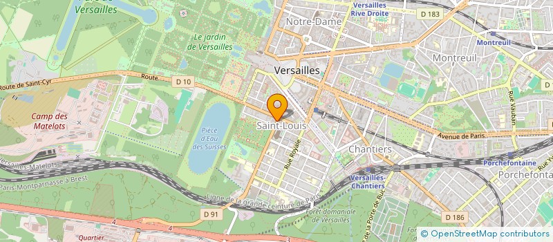localisation de l'entreprise BRAIN STORMING à VERSAILLES