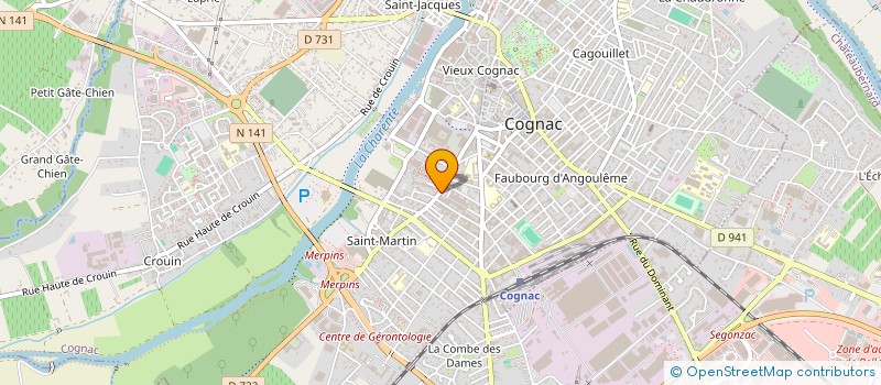 localisation de l'entreprise BRAIN TRAINING à COGNAC