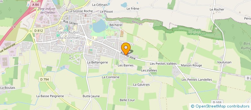 localisation de l'entreprise BRAIN UP CONSULTING  SAINT-AUBIN-DU-CORMIER