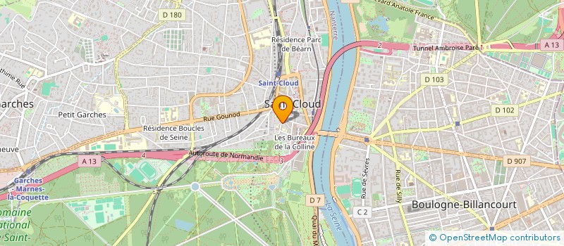 localisation de l'entreprise BRAISE INVESTISSEMENT ET CONSEIL à SAINT-CLOUD