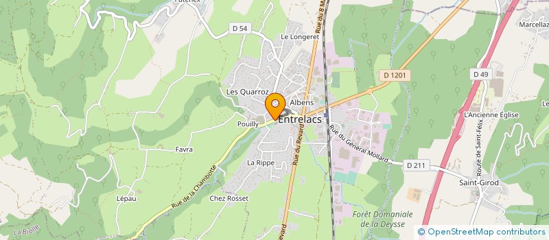 localisation de l'entreprise BRAISSAND à ENTRELACS