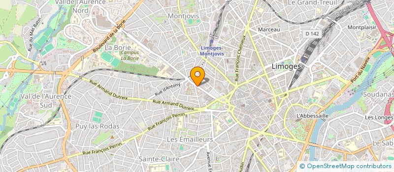localisation de l'entreprise BRAIX à LIMOGES