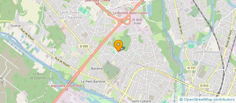 localisation de l'entreprise BRAKIM à SAINT-YRIEIX-SUR-CHARENTE