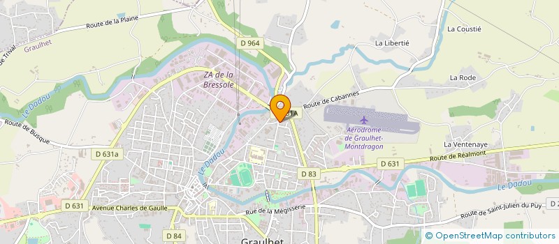 localisation de l'entreprise BRANDING DIFFUSION à GRAULHET