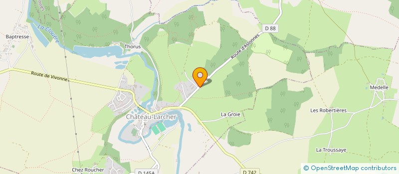 localisation de l'entreprise BRANGER GERALD  CHATEAU-LARCHER