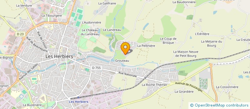 localisation de l'entreprise BRANLY à LES HERBIERS