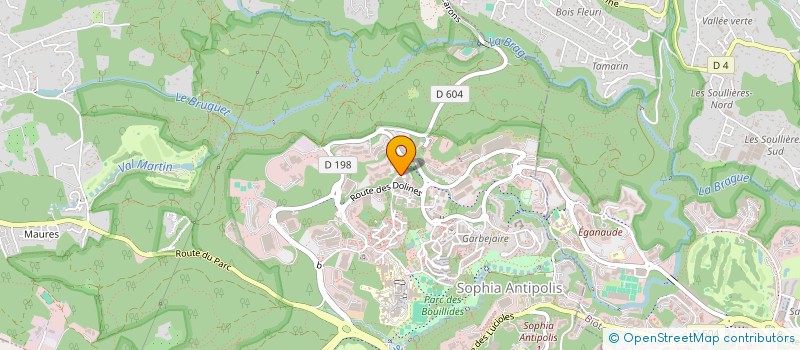 localisation de l'entreprise BRANNAY PV  VALBONNE