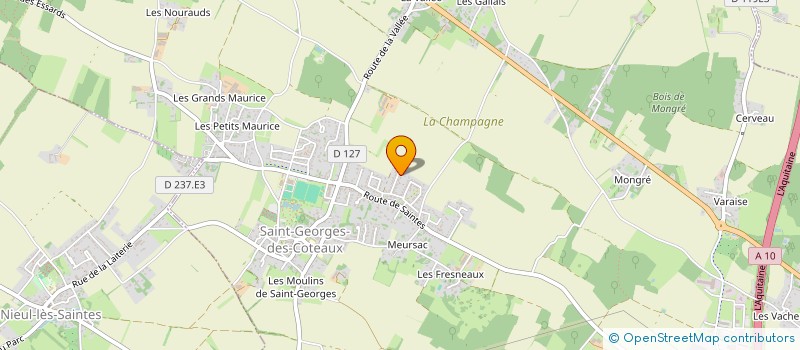 localisation de l'entreprise BRAQUET SAINTONGEAIS  SAINT-GEORGES-DES-COTEAUX