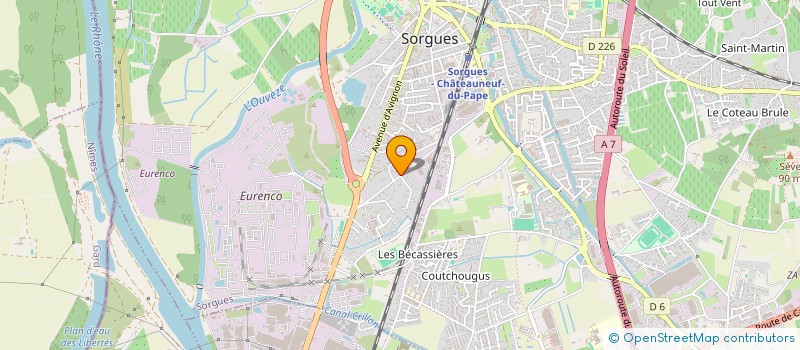 localisation de l'entreprise BRAS FLEURI  SORGUES