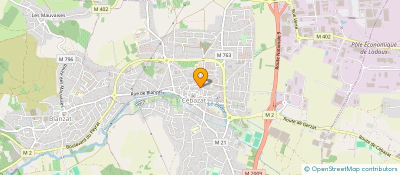 localisation de l'entreprise BRASS BAND ARVERNE  CEBAZAT