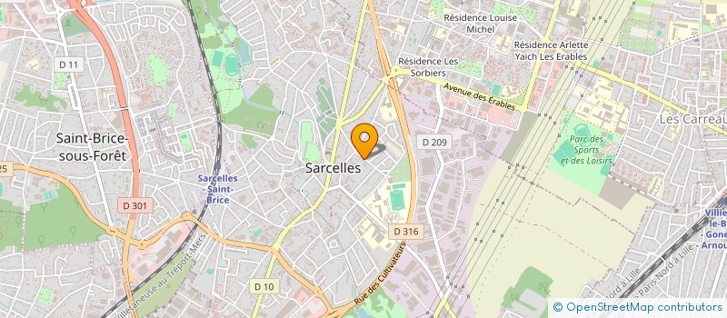 localisation de l'entreprise BRASSE  SARCELLES